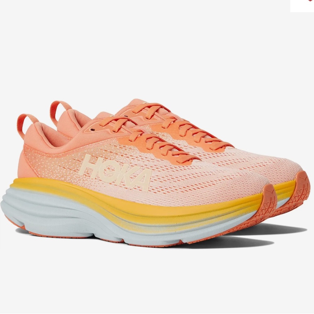 HOKA Women's Bondi 8 Color: Shell Coral/Peach Parfait size 9.5 women